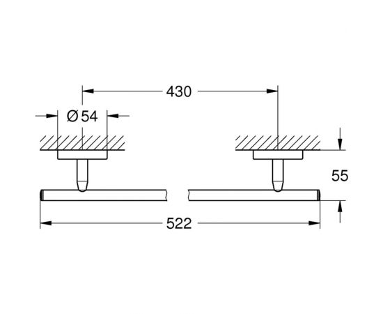 Держатель для банного полотенца Grohe BauCosmopolitan 430 мм 40459001 – изображение 2