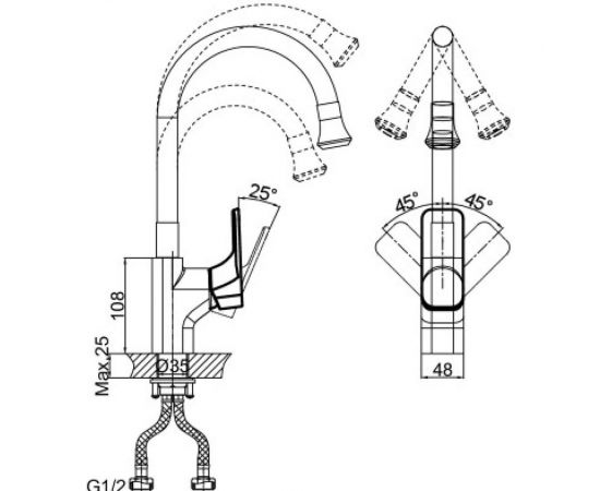 Смеситель для кухни D&K DA1432913 – изображение 2