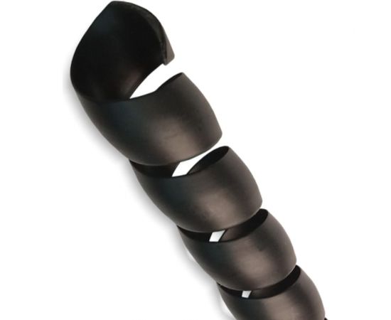Спиральная пластиковая защита SG PARLMU -20-C11, полипропилен, размер 20, выпуклая поверхность, цвет черный, длина 1 м PR0600200 – изображение 2