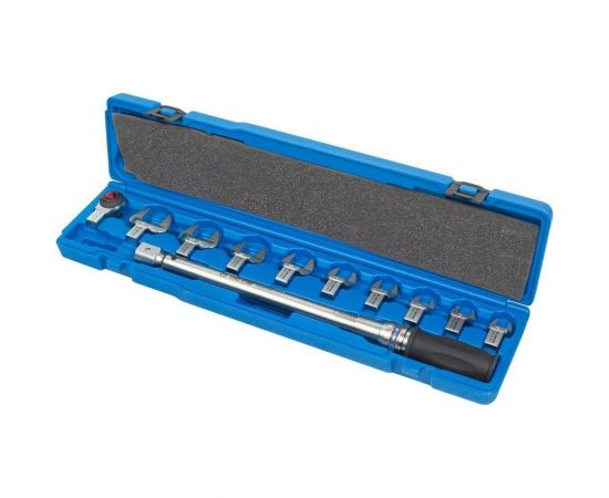 Динамометрический ключ KING TONY 345202D11MR 1/2"", 13-30 мм, 40-200 Нм, кейс, набор рожковых насадок – изображение 2