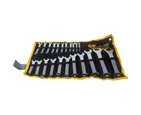 Набор ключей БМ КГК 6-32 мм 22 предмета тетроновая сумка CrV 971422 – изображение 3