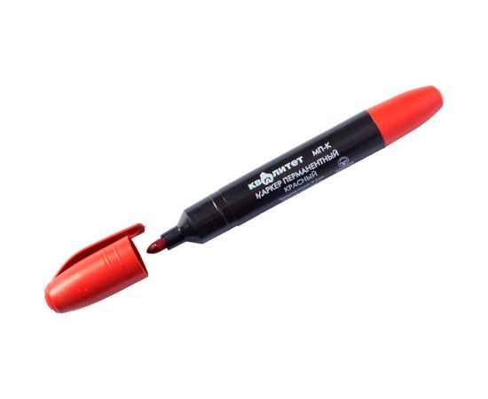 Перманентный маркер Квалитет красный, толщина линии 2-3 мм, круглый наконечник МП-К 6674867 – изображение 3