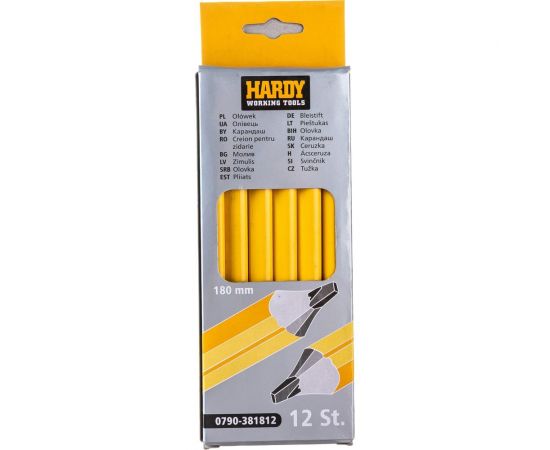 Разметочный карандаш HARDY графит, 18 см, 12 шт. в коробке 0790-381812 – изображение 3