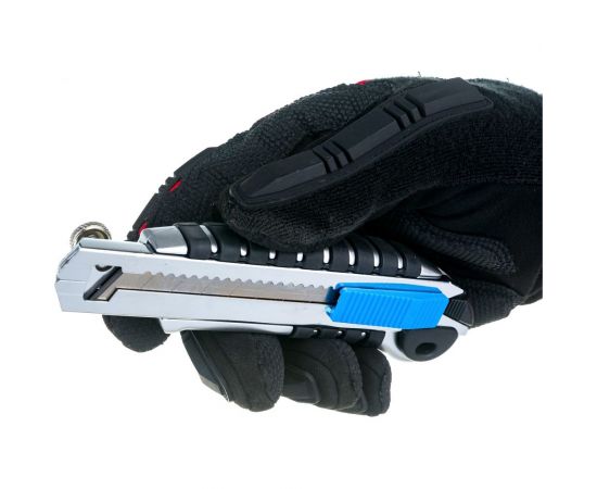 Нож HOEGERT TECHNIK с отламывающимся лезвием 18 мм, в комплекте 4 запасных лезвия HT4C630 – изображение 5