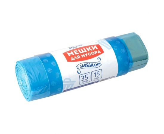 Мешки для мусора с завязками (15 шт; 35 л) Домашний Сундук ДС-168 