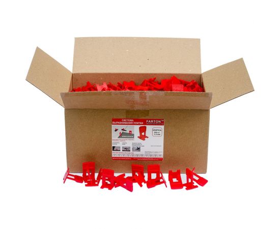 Система выравнивания плитки Клипса 600 шт, 1.5 мм Farton 100007 