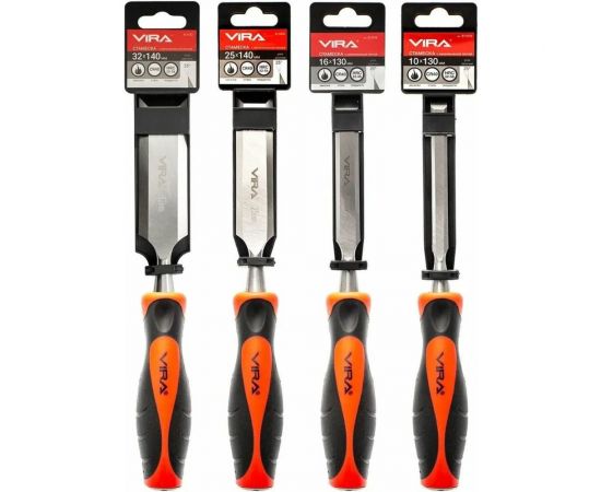 Набор плоских стамесок VIRA 4 шт: 10, 16, 25, 32 мм 811045 