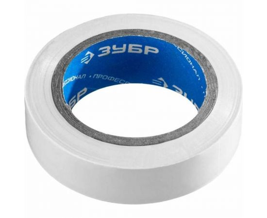 Изолента ПВХ ЗУБР Электрик-10 10м 0,13х15мм белая 1233-8 