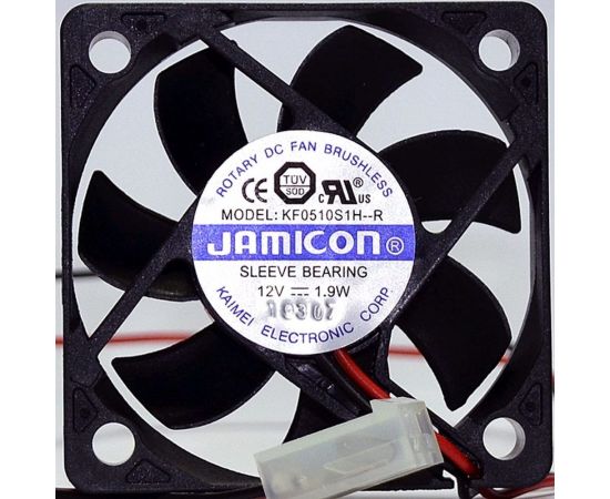 Вентилятор JAMICON KF0510S1H 50х50х10 12В с разъемом 2 конт.MOLEX 5239-2(PHU-2) С00034217 