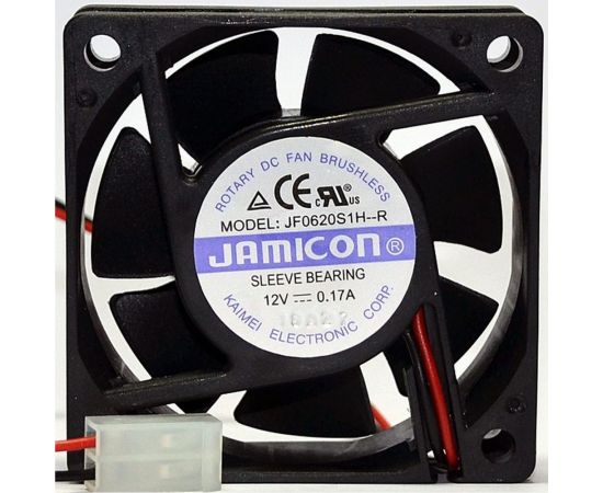 Вентилятор JAMICON JF0620S1H 60х60х20 12В с разъемом 2 конт.MOLEX 5239-2(PHU-2) С00034850 