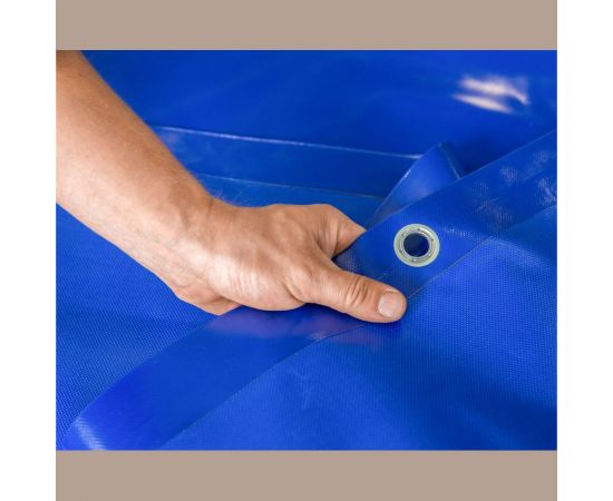 Строительный полог ПВХ, МТ1 500, 3х2 м, на люверсах с шагом 0.5 м, синий RUSтент СПП50032 – изображение 2