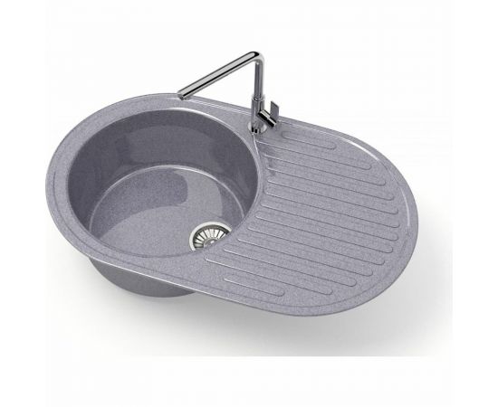 Кухонная мойка GLANZ цвет: тёмно-серый J-011-35 – изображение 2