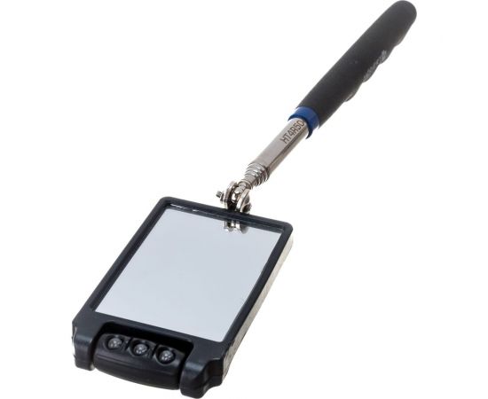 Телескопическое зеркало HOEGERT TECHNIK 50х80 мм со светодиодом, 300-880 мм HT4R504 – изображение 2