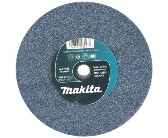 Круг точильный (150х12.7х6.4 мм) для заточного станка GB 602 Makita A-47195 – изображение 2
