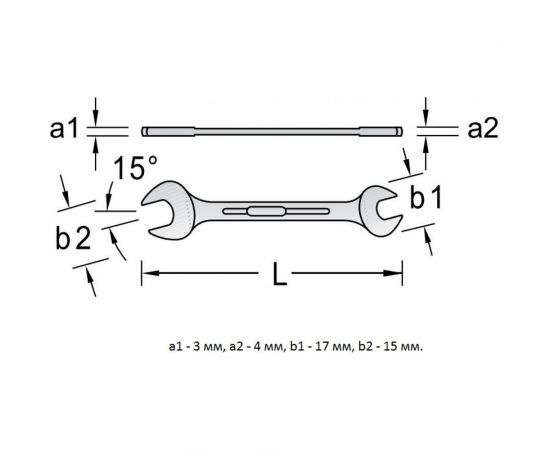 Рожковый двусторонний ключ NORGAU 5,5х7 мм 060107091 – изображение 2