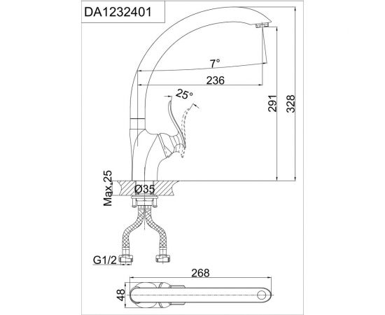 Смеситель для кухни D&K DA1232401 – изображение 2