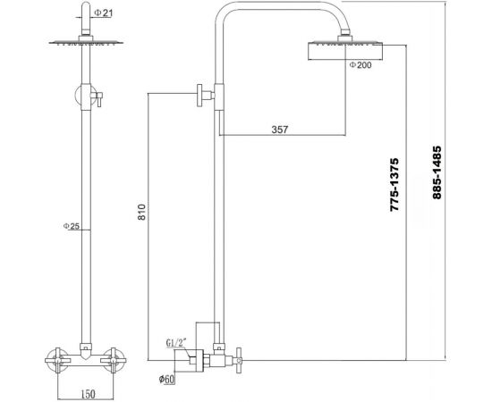 Душевая стойка Fmark FS8405H 23746 – изображение 2