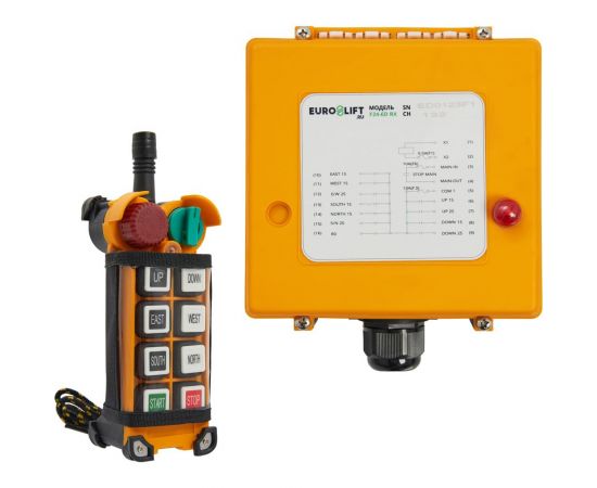 Радиоуправление EURO-LIFT F24-6D, комплект (пульт 6 кнопок, 2 скорости + приемник) 00-00004480 – изображение 2