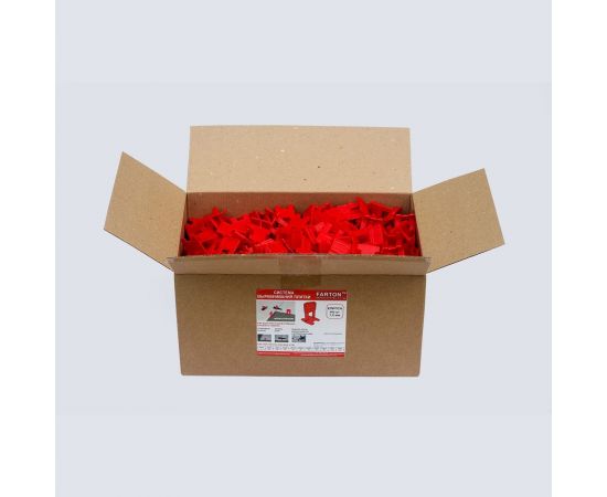 Система выравнивания плитки Клипса 600 шт, 1.5 мм Farton 100007 – изображение 3