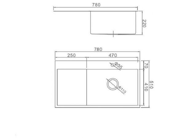 Кухонная мойка из нержавеющей стали Gerhans K37851-R – изображение 3