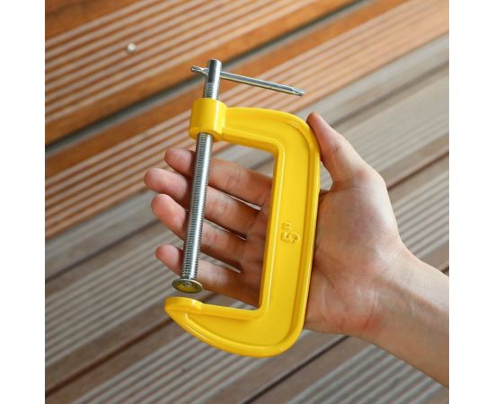 G-образная струбцина DEKO 125 мм GCL125 065-0631 – изображение 4