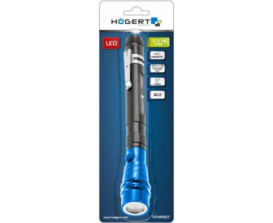 Гибкий телескопический магнитный захват HOEGERT TECHNIK со светодиодным фонариком HT4R507 – изображение 4
