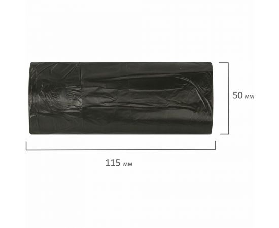 Мешки в рулоне для мусора 30 л, черные, 30 шт, ПНД, 10 мкм, 50x60 см ЛЮБАША 608090 – изображение 4