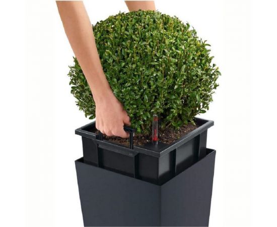 Кашпо Lechuza Cubico Color Complete Белый 22x22xH41 см 13160 – изображение 4