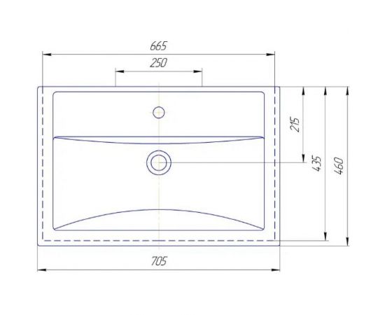 Умывальник Kirovit Фостер 70 Кировит У71590 – изображение 5