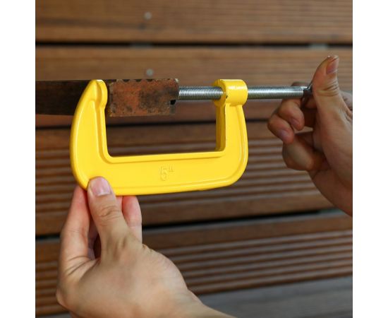 G-образная струбцина DEKO 125 мм GCL125 065-0631 – изображение 5