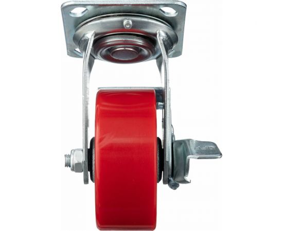 Колесо поворотное с тормозом (125 мм; игольчатый подшипник; грузоподъемность 250 кг; чугун; полиуретан) СТЕЛЛА-ТЕХНИК N29125CPUB1 – изображение 5