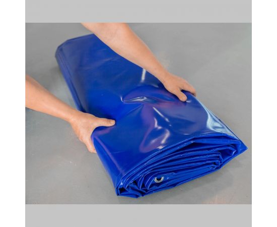 Строительный полог ПВХ, МТ1 500, 3х2 м, на люверсах с шагом 0.5 м, синий RUSтент СПП50032 – изображение 6