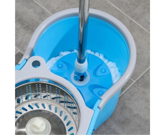Набор для уборки Доляна ведро с металлической центрифугой, швабра, дополнительная насадка, цвет МИКС 140362 – изображение 6
