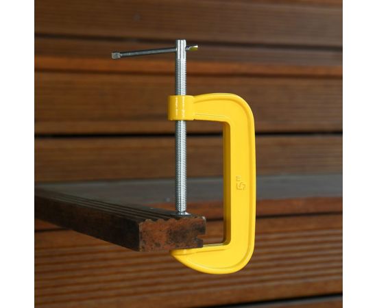 G-образная струбцина DEKO 125 мм GCL125 065-0631 – изображение 6