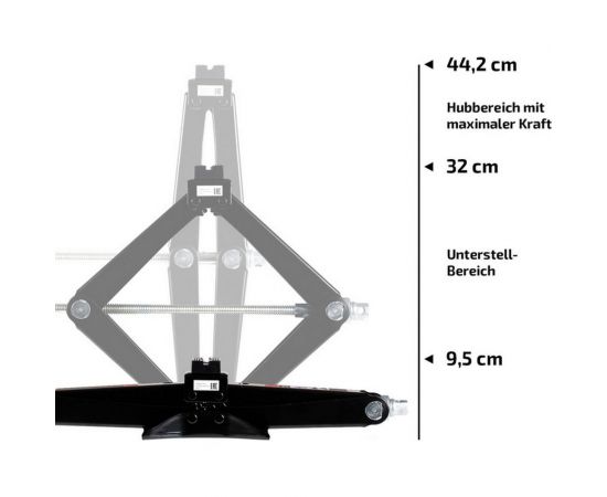 Механический домкрат Heyner 2 т, 98-442 мм 347200 – изображение 7