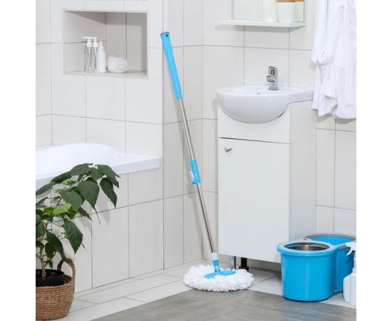 Набор для уборки Доляна ведро с металлической центрифугой, швабра, дополнительная насадка, цвет МИКС 140362 – изображение 7