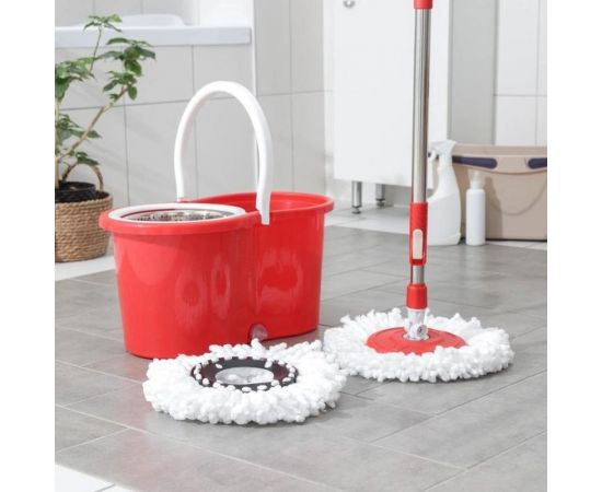 Набор для уборки Доляна ведро с металлической центрифугой, швабра, дополнительная насадка, цвет МИКС 140362 – изображение 9