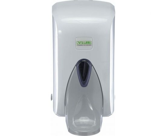 Диспенсер для жидкого мыла Vialli с контейнером и удлиненной кнопкой, 1000 мл, белый S6M 