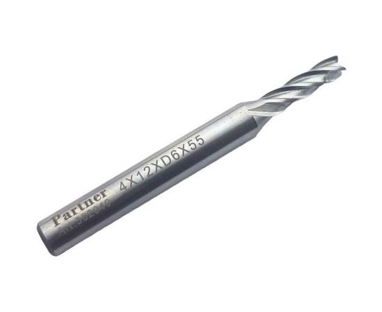 Фреза концевая Серия 302 (4х12х55 мм; HSSЕ; 4-х перая; хв-к 6 мм) Partner 302040 