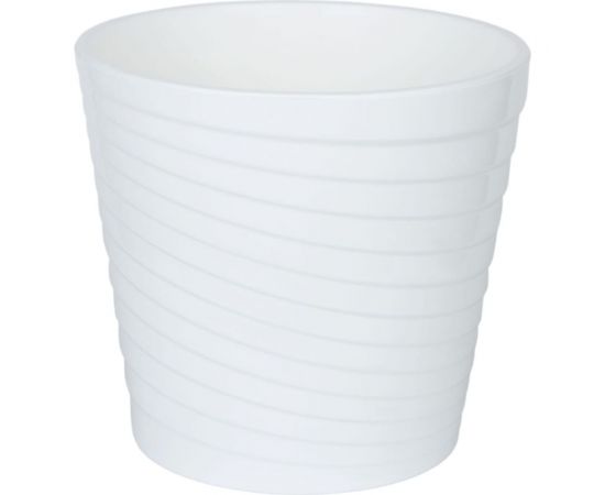 Пластиковый горшок liveingreen Эйс белый, 2.7 л, диам. 17 см, с вкладкой ЭС17-10 