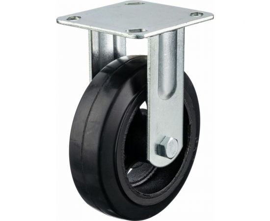 Колесо неповоротное (150 мм; игольчатый подшипник; грузоподъемность 220 кг; чугун; резина) СТЕЛЛА-ТЕХНИК N29150F 