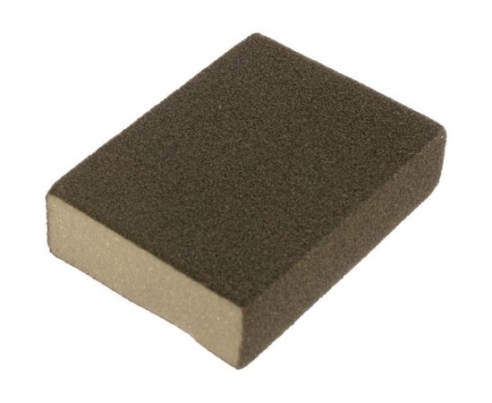 Губка шлифовальная четырехсторонняя AL2O3 средняя жесткость (100x68x26 мм; Р120) DEXX 35637-120 