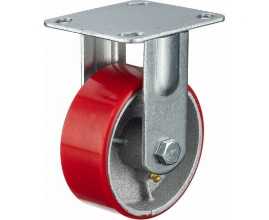 Колесо неповоротное (125 мм; игольчатый подшипник; грузоподъемность 250 кг; чугун; полиуретан) СТЕЛЛА-ТЕХНИК N29125CPUF 