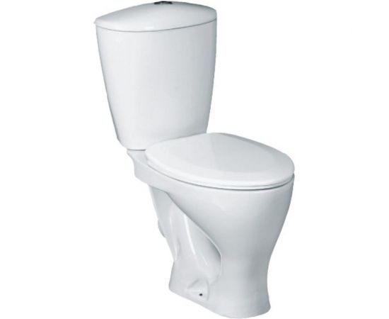Унитаз-компакт Santeri Версия, косой выпуск, 1-режим, сиденье полипропиленовое, Воротынск 411460 
