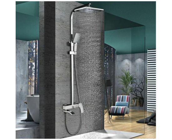 Душевая система Gappo 35к G2407-8 лейка ""Тропический душ"" белый, хром 537388 – изображение 2