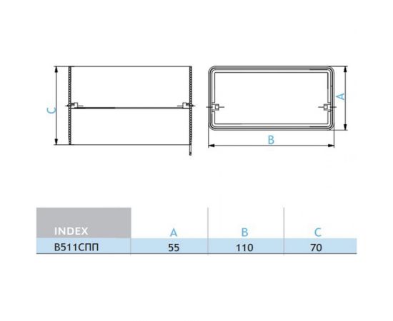 Соединитель прямоугольных воздуховодов 55x110 мм ВИЕНТО В511СПП – изображение 2