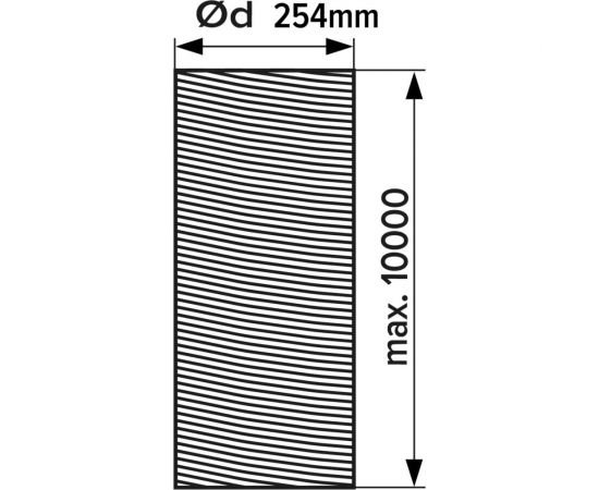 Воздуховод гибкий армированный 70 мкм, 254 мм, 10 м ERA AF254 86-028 – изображение 2