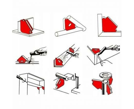 Магнитный угольник треугольник KY1101 до 12 кг, 45°, 90°, 135° энаргит KY1101-12 – изображение 2