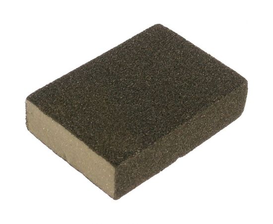 Губка шлифовальная четырехсторонняя AL2O3 средняя жесткость (100x68x26 мм; Р80) DEXX 35637-080 – изображение 2
