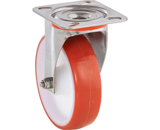 Колесо поворотное с подшипником скольжения (100х30 мм; 170 кг; полиуретан/полиамид) Tellure Rota 604202 – изображение 3